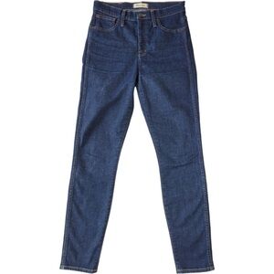 Madewell women dark blue 10” high rise skinny jeans size 28